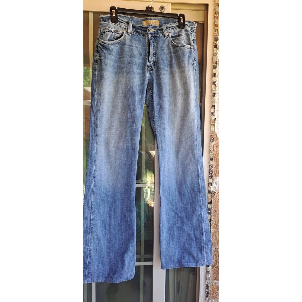 BKE Justin Men’s Jeans 31x34 Light Wash Bootcut Distressed Denim BMX521